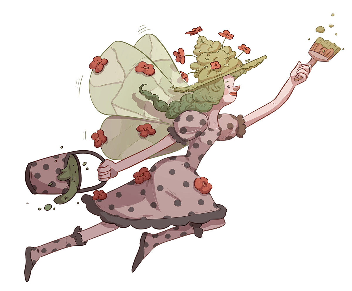 Blütenblätter-Farben-Fee